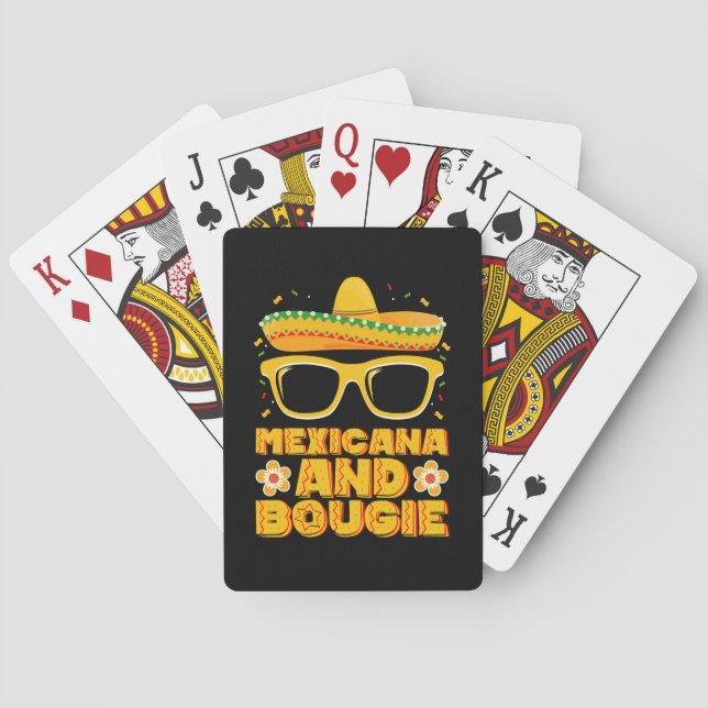 Mexicana und Bougie Mexican Girls Cinco de Mayo Spielkarten (Rückseite)