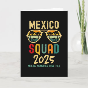 Mexico 2025 Squad Tropischer Strand Familienurlaub Karte