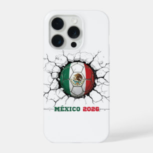 Mexico 2026 Fußball gegen die Wand schlagend iPhon iPhone 15 Pro Hülle