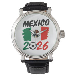 Mexico 2026 Soccer Fan Design with Football Armbanduhr
