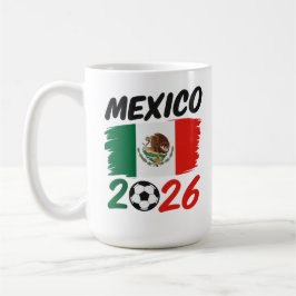 Mexico 2026 Soccer Fan Design with Football Kaffeetasse