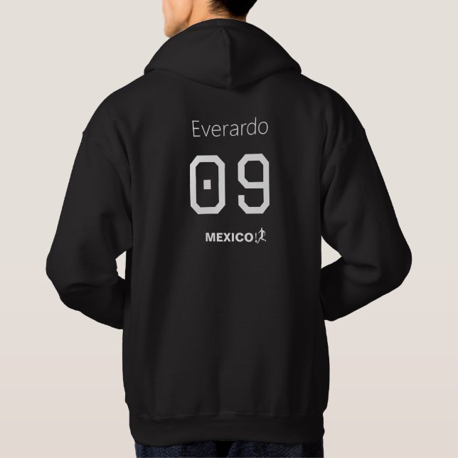 Mexico Away Jersey Style Custom Back Print Hoodie (Rückseite)