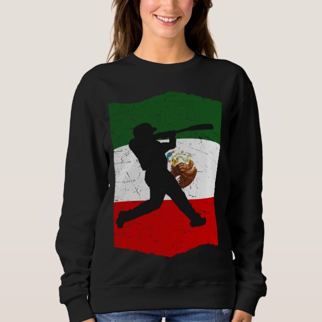 Mexico Baseball Flag for Mexican Baseball Fans Vin Sweatshirt (Vorderseite)