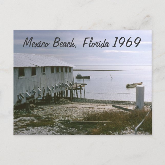 Mexico Beach, Florida 1969 Seascape Postcard Postkarte (Vorderseite)