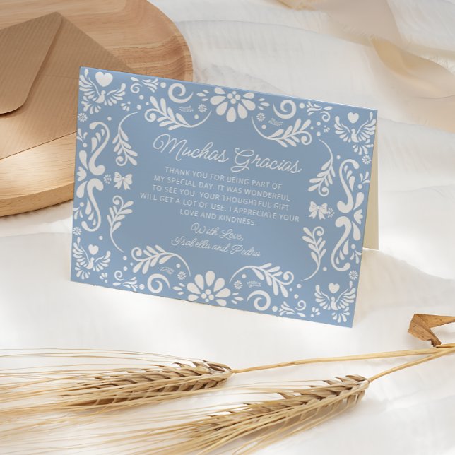 Mexico Blue Boy Baby Dusche Danke Karte (Von Creator hochgeladen)