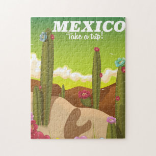 Mexico Cactus Cartoon Puzzle