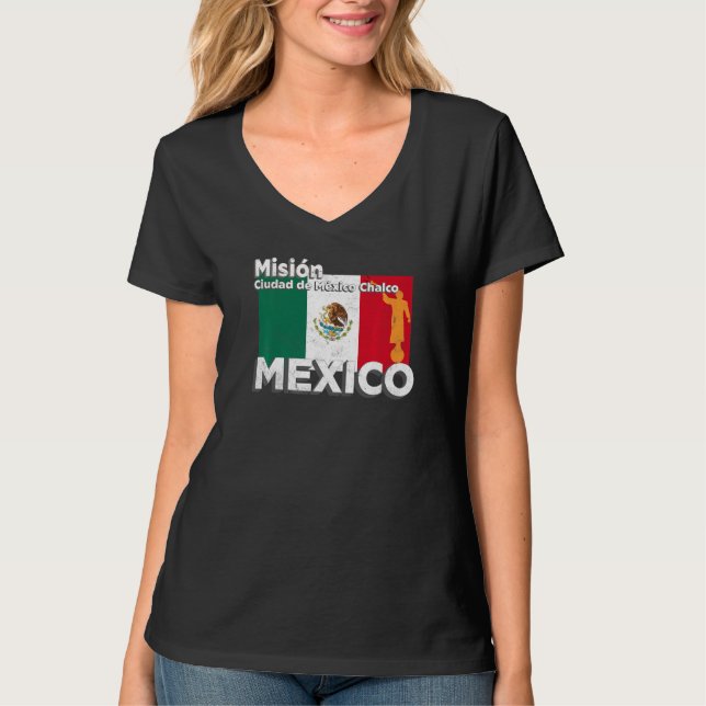 Mexico CDMX Chalco LDS Mission Missionary Premium T-Shirt (Vorderseite)