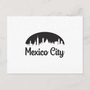 Mexico City City City City City Skyline Trip Funny Postkarte