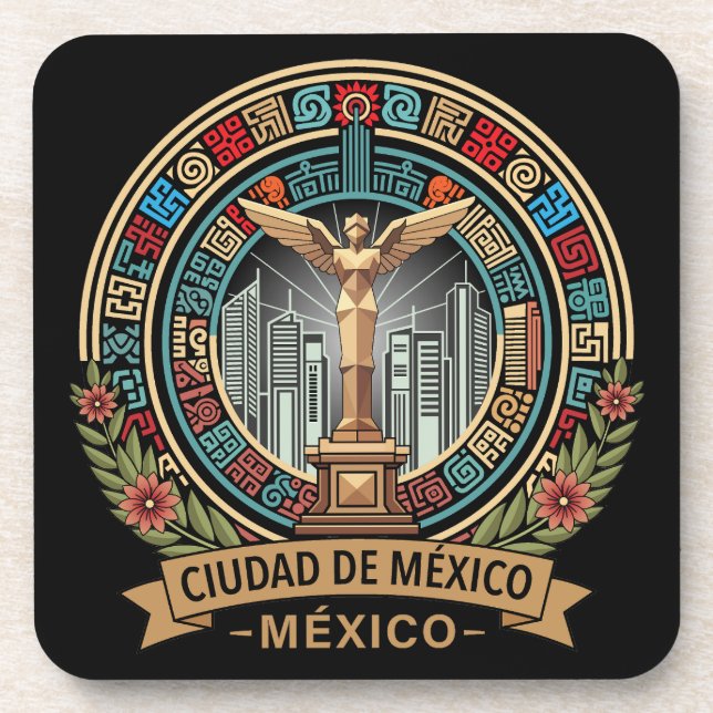 Mexico City Mexico Central America Getränkeuntersetzer (Vorderseite)