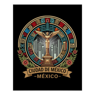Mexico City Mexiko Mittelamerika Poster