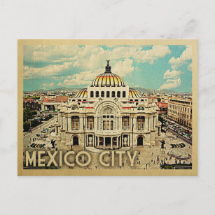 Mexico City Postcard Vintage Reise Postkarte