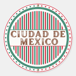 Mexico City Pride Emblem – Mexican Identity Runder Aufkleber