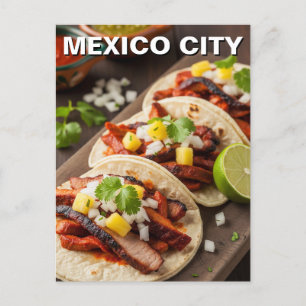 Mexico City Tacos al Pastor Postkarte