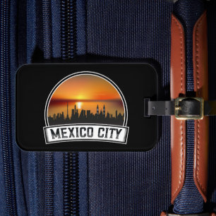 Mexico City Vintag Sunset Cityscape Gepäckanhänger