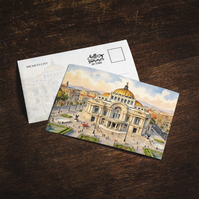Mexico City Wasserfarben Postkarte (Von Creator hochgeladen)