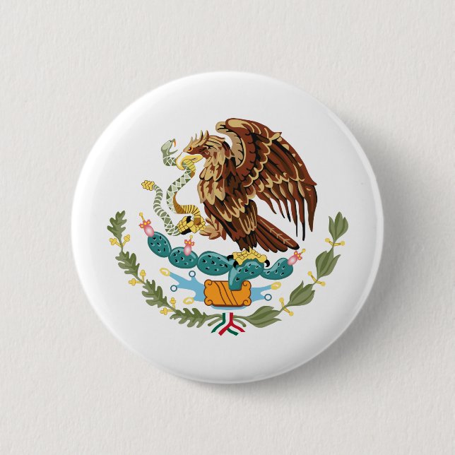 Mexico Coat of Arms Pin Back Button (Vorderseite)