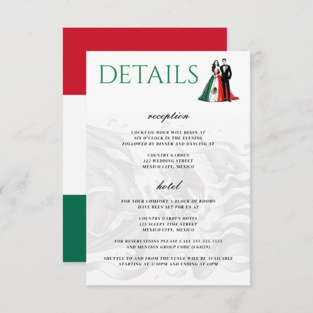 Mexico Couple Begleitkarte (Vorne/Hinten)