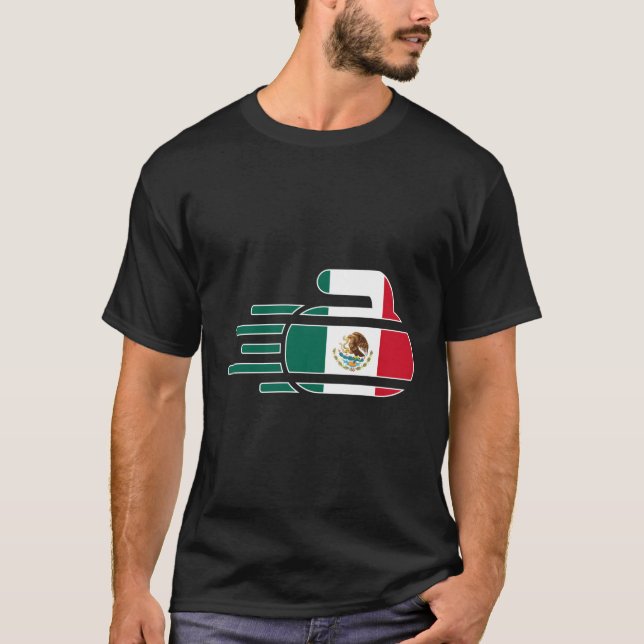 Mexico Curling Team Fans Jersey Mexikanischer Curl T-Shirt (Vorderseite)