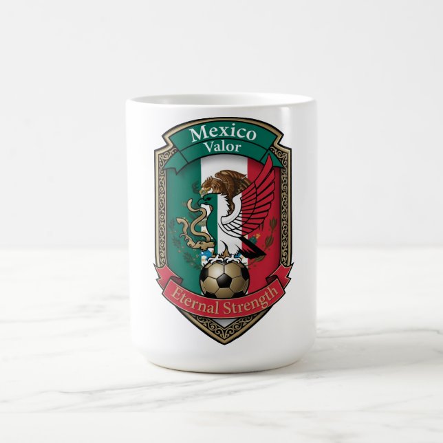 Mexico Eagle Ascent, Mexican Flag Gift Kaffeetasse (Mittel)
