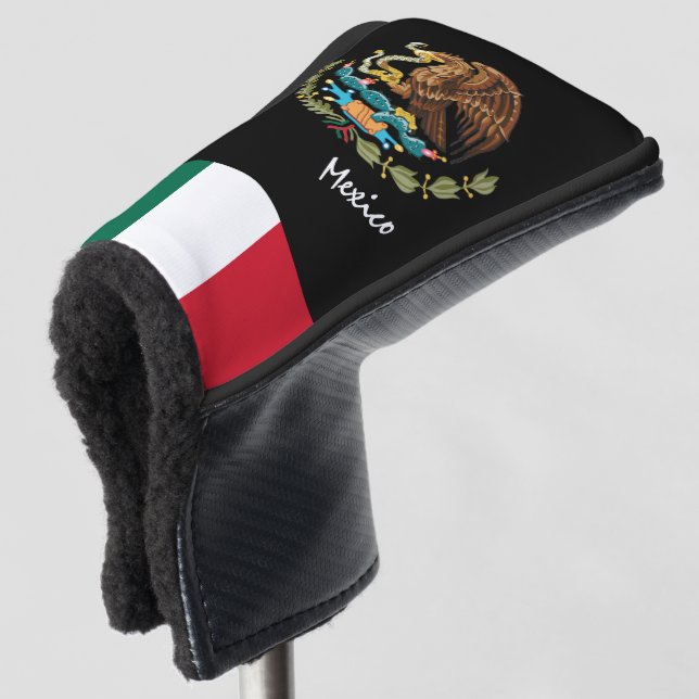 Mexico Eagle & Mexikos Flagge / Golf Clubs Abdecku Golf Headcover (3/4 Vorderseite)
