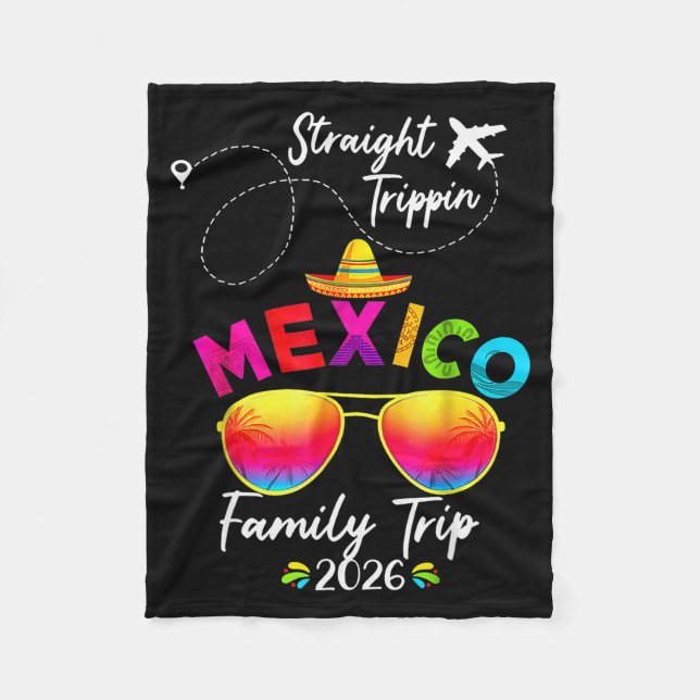 Mexico Family Vacation Cancun 2026 Straight Tripn  Fleecedecke (Vorderseite)