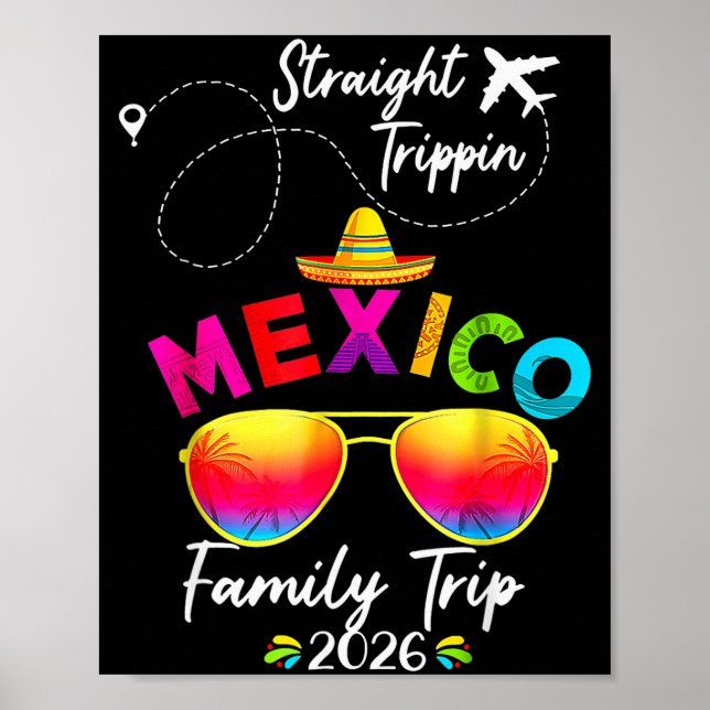 Mexico Family Vacation Cancun 2026 Straight Tripn  Poster (Vorne)