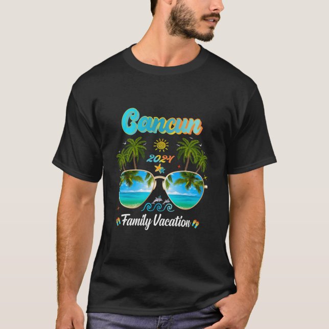 Mexico Family Vacation Cancun Cabo 2024 Straight T T-Shirt (Vorderseite)