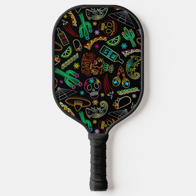 Mexico Fiesta Muster Pickleball Schläger (Vorderseite)