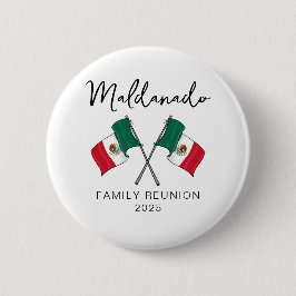 Mexico Flag Family Wiedersehen Button