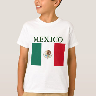 Mexico Flag Kids T - Shirt White