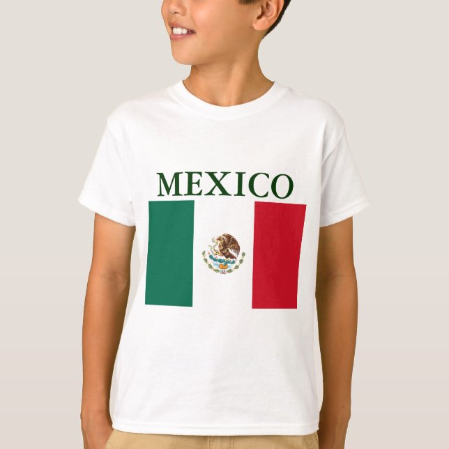 Mexico Flag Kids T - Shirt White (Vorderseite)