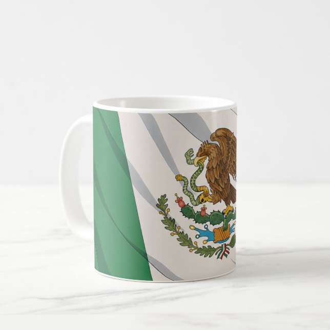 Mexico Flag Mug Kaffeetasse (Vorderseite Links)