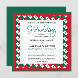 MEXICO FLAG Patriotic Custom Square Wedding Einladung
