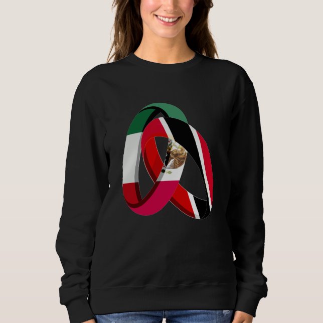 Mexico Flag Trinidad&Tobago Grown Ring Marriage We Sweatshirt (Vorderseite)
