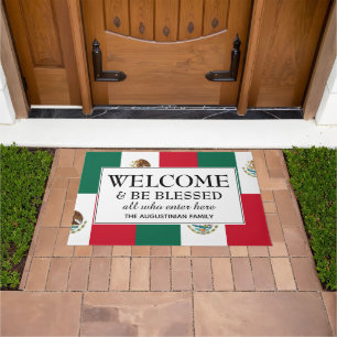 MEXICO FLAG Willkommen Fußmatte