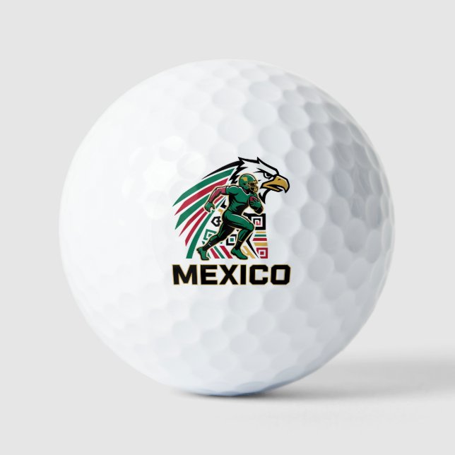 Mexico Football Eagle National Pride Action Art Golfball (Vorderseite)