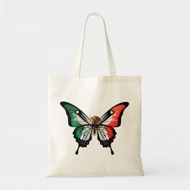 Mexico Frack Butterfly Flag Tragetasche (Vorne)