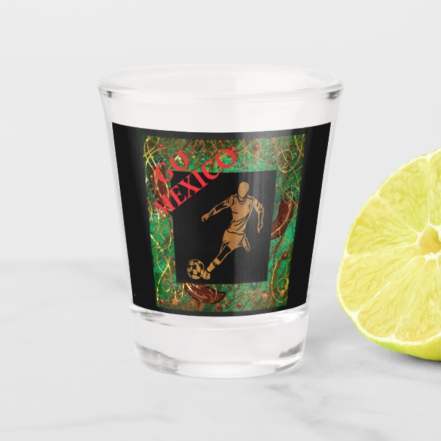 MEXICO  FUSSBALL  SCHNAPSGLAS (Vorderseite)