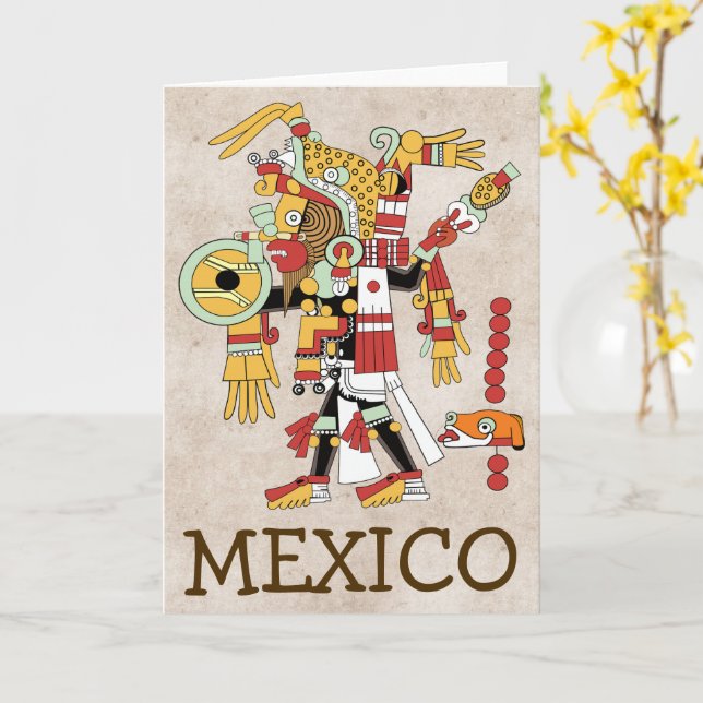 Mexico Grußkarte Karte (Gelbe Blume)