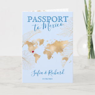 Mexico Hochzeit in Urlaubsort Passport Karte QR Co
