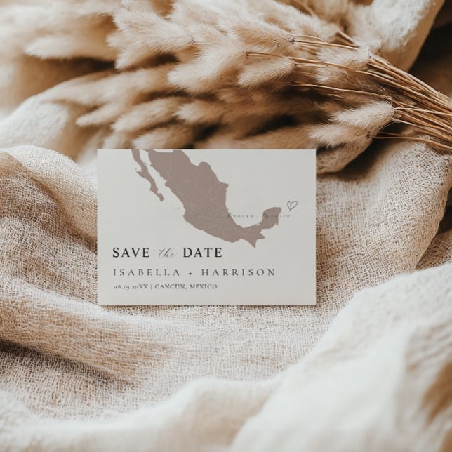 Mexico-Karte Save-the-Date-Vorlage Save The Date (Von Creator hochgeladen)