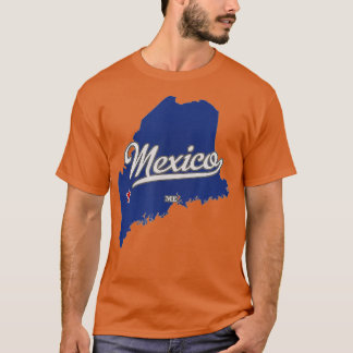 Mexico Maine ME Map  T-Shirt