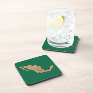 Mexico Map Coaster Getränkeuntersetzer