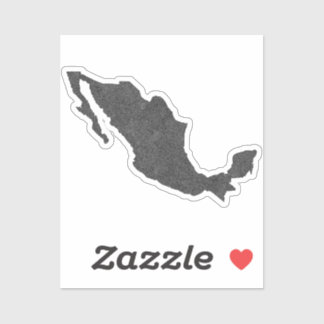 Mexico Map Design mit versteckten Grenzen Aufkleber