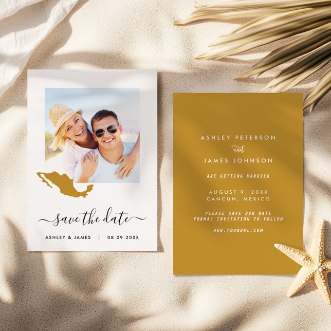 Mexico Map Foto Hochzeit Speichern Sie die Datumsk Save The Date (Von Creator hochgeladen)