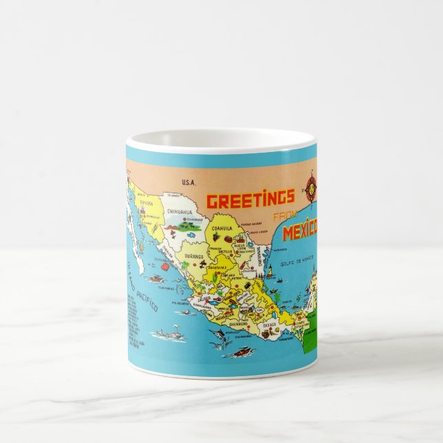 Mexico Map Tasse (Mittel)