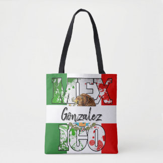 Mexico Mexican flag Eagle Emblem Shopping tote bag