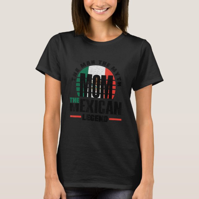 Mexico Mexican Mexico Flag Mothers Day T-Shirt (Vorderseite)