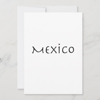 Mexico - minimalistic typography card karte