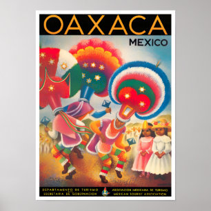 Mexico Oaxaca Vintage Reiseplakat Poster
